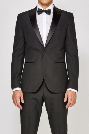Black Tuxedo Suit: Taped Trousers